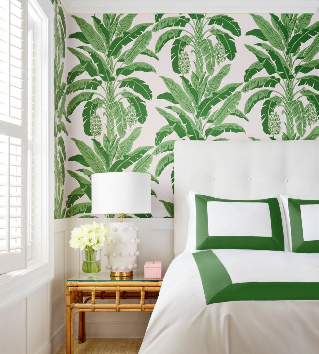 Banana Tree Wallpaper - Green - Thibaut - T13914 - Premier Wallcovering