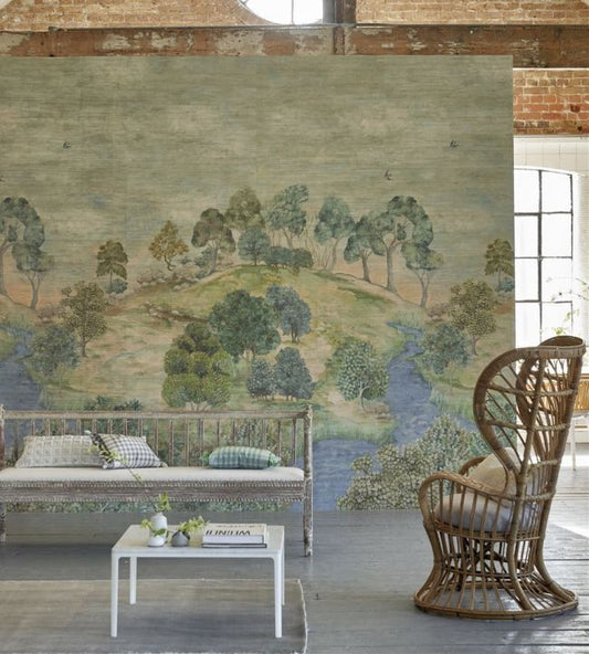 Bandipur Grasscloth Wallpaper - Sky - PDG1144/01 - Designers Guild - Premier Wallcovering