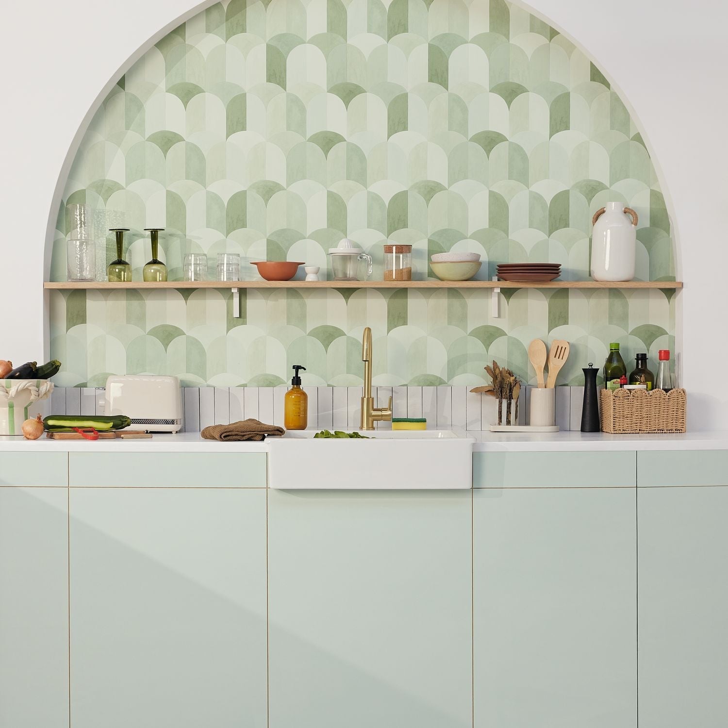 Bandol Wallpaper - Vert Mousse - Caselio - 105447776 - Premier Wallcovering