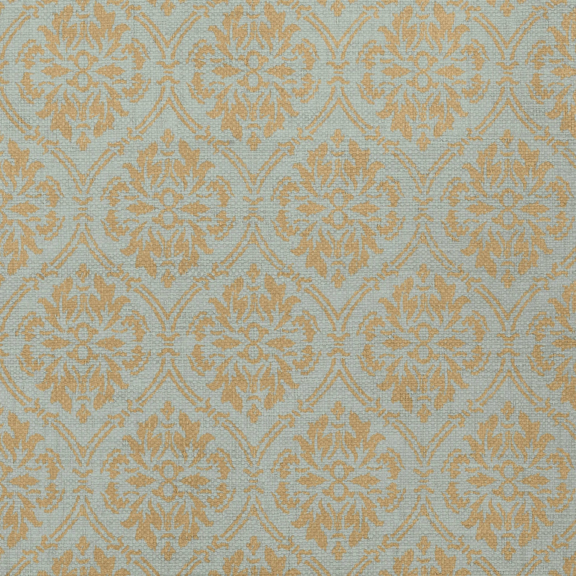 Bankun Damask Wallpaper - Teal - Thibaut - T14121 - Premier Wallcovering