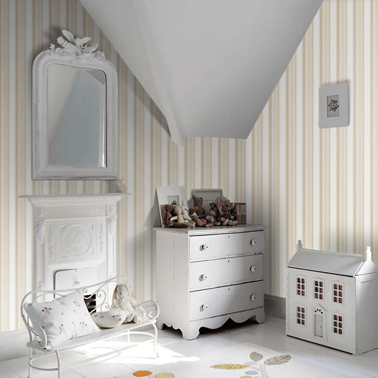 Bar Stripe Wallpaper - Sandstone - Ohpopsi - SIS50150W - Premier Wallcovering