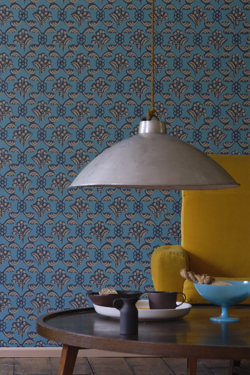 Barace Wallpaper - Wine Dark - 6605 - Farrow & Ball - Premier Wallcovering