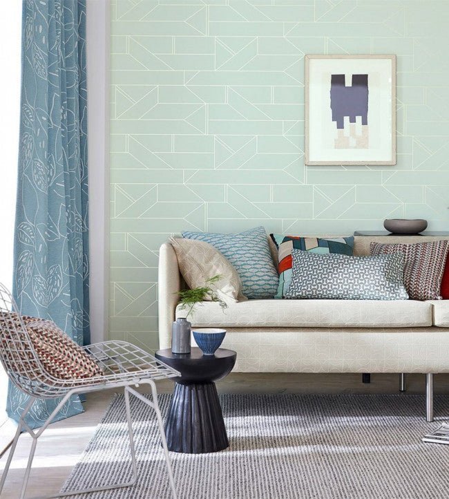 Barbican Wallpaper - Mint - NZAW112013 - Scion - Premier Wallcovering