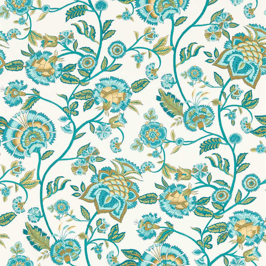 Barmeri Wallpaper - Spice/Teal - Clarke & Clarke - W0232/04 - Premier Wallcovering
