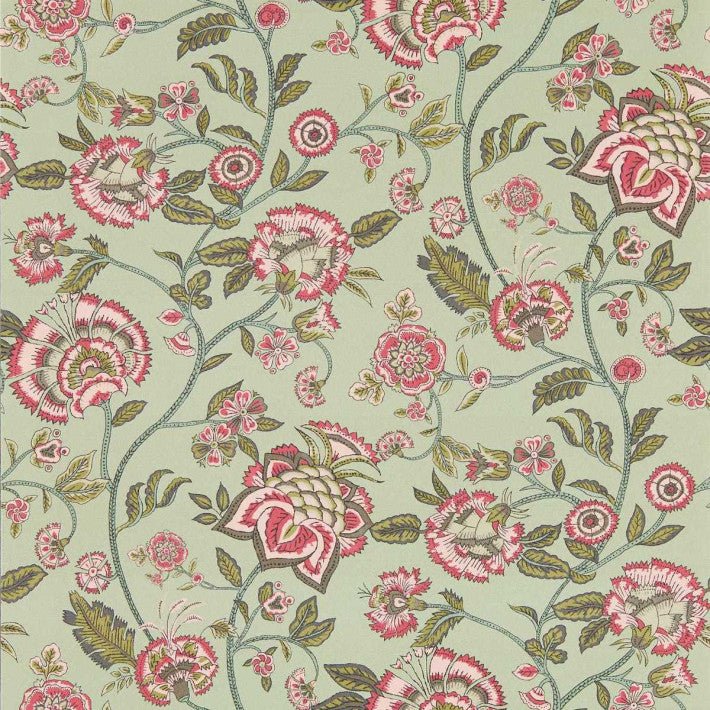 Barmeri Wallpaper - Sage/Blush - Clarke & Clarke - W0232/03 - Premier Wallcovering