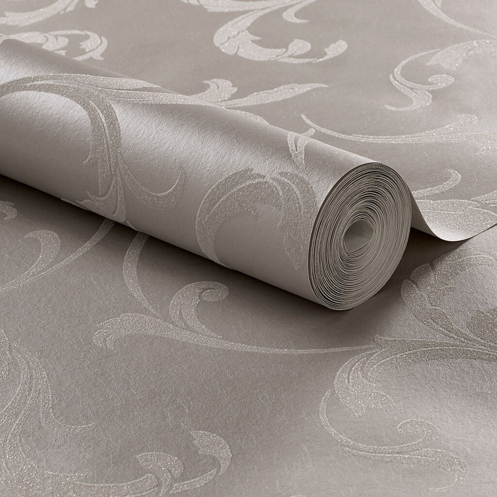 Baroque Bead Wallpaper - Platinum - Graham & Brown - 103817 - Premier Wallcovering