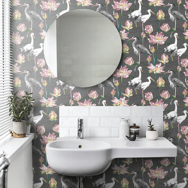 Barton Wallpaper - Charcoal - A Street Prints - AN87553 - Premier Wallcovering