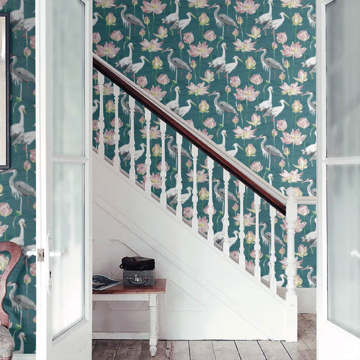 Barton Wallpaper - Teal - A Street Prints - AN87552 - Premier Wallcovering