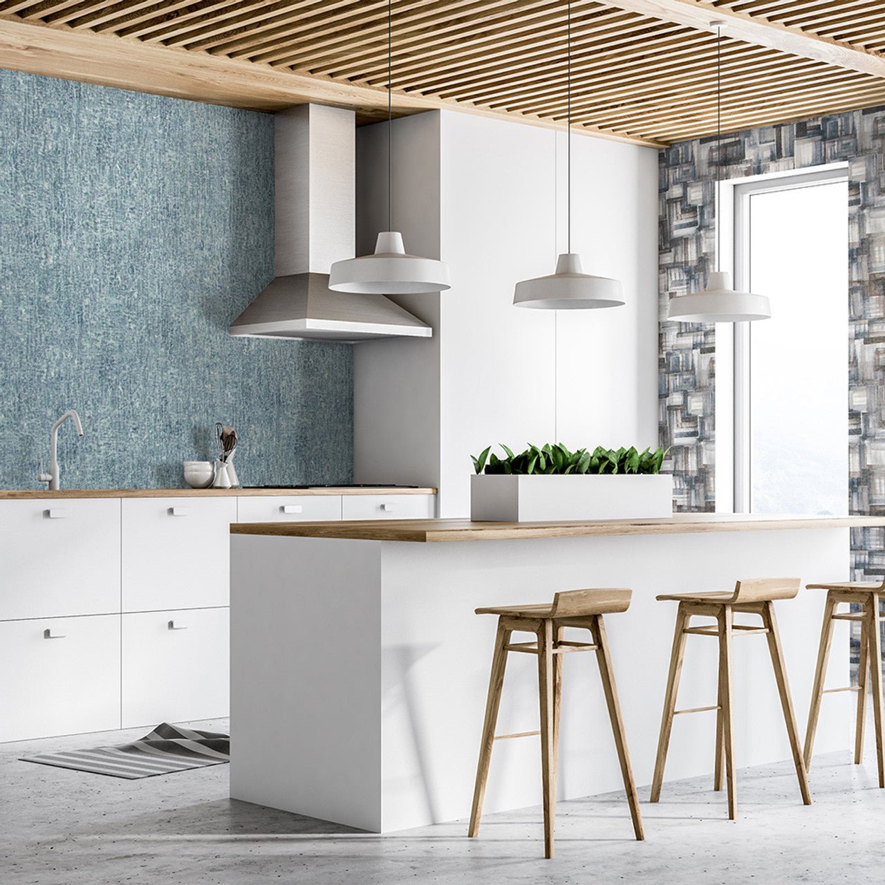 Base Crafted Wallpaper - Indigo - Hohenberger - 64997 - Premier Wallcovering