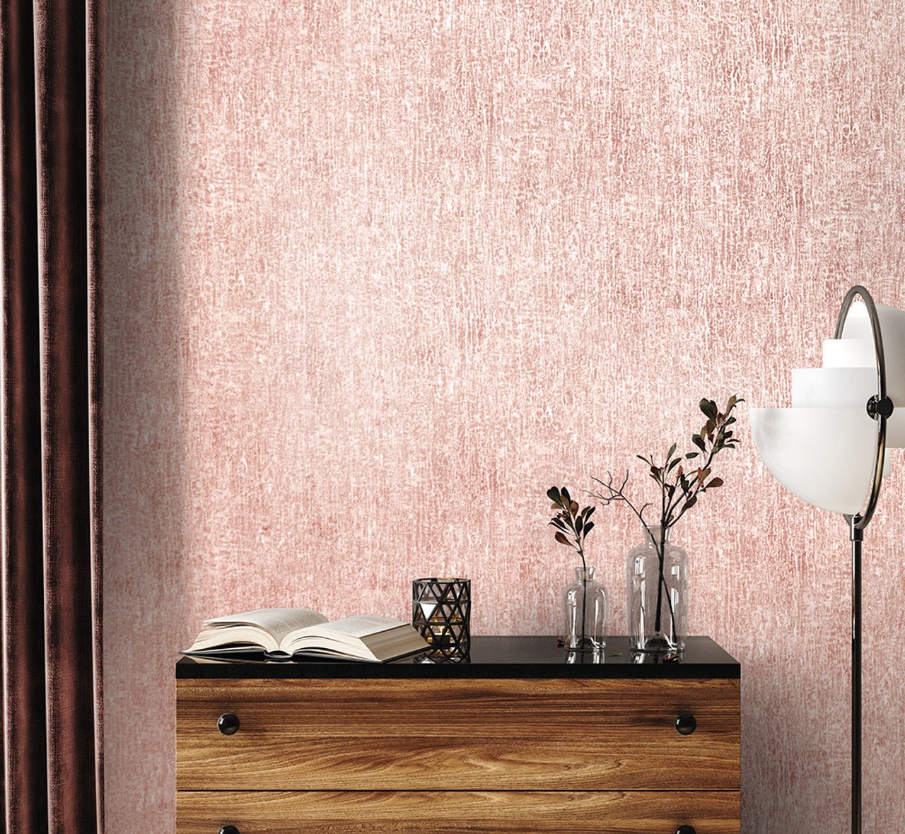Base Crafted Wallpaper - Brick Red - Hohenberger - 65000 - Premier Wallcovering