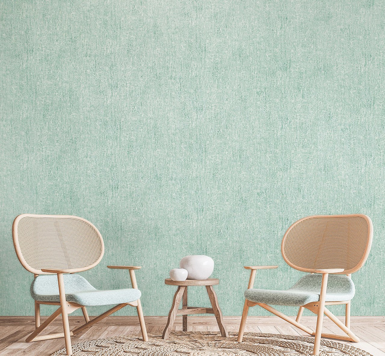 Base Crafted Wallpaper - Aqua - Hohenberger - 64990 - Premier Wallcovering