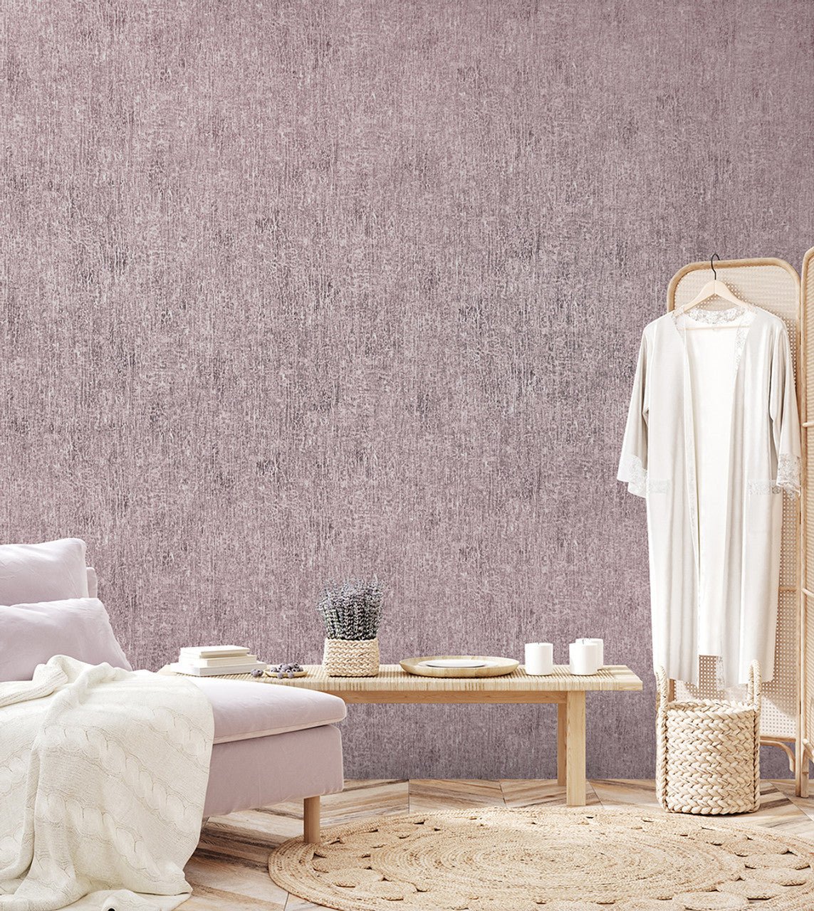 Base Crafted Wallpaper - Mauve - Hohenberger - 64998 - Premier Wallcovering