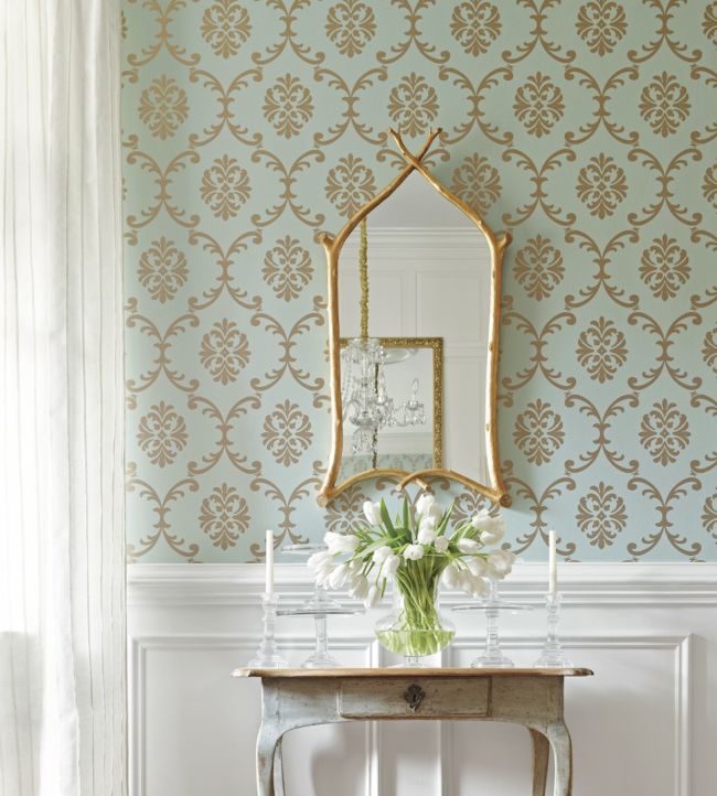 Bastille Wallpaper - Metallic Silver - Thibaut - T13035 - Premier Wallcovering