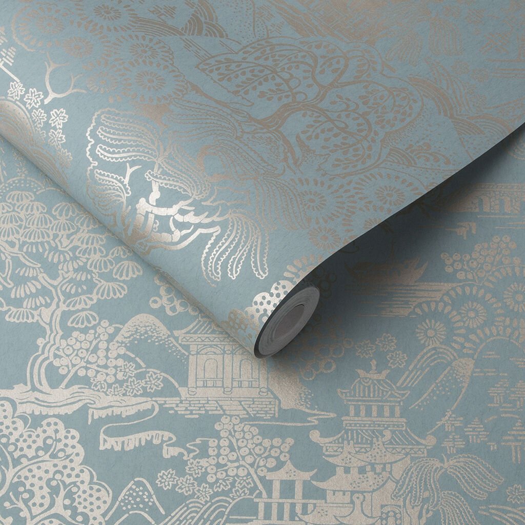 Basuto Wallpaper - Duck Egg - Graham & Brown - 105933 - Premier Wallcovering