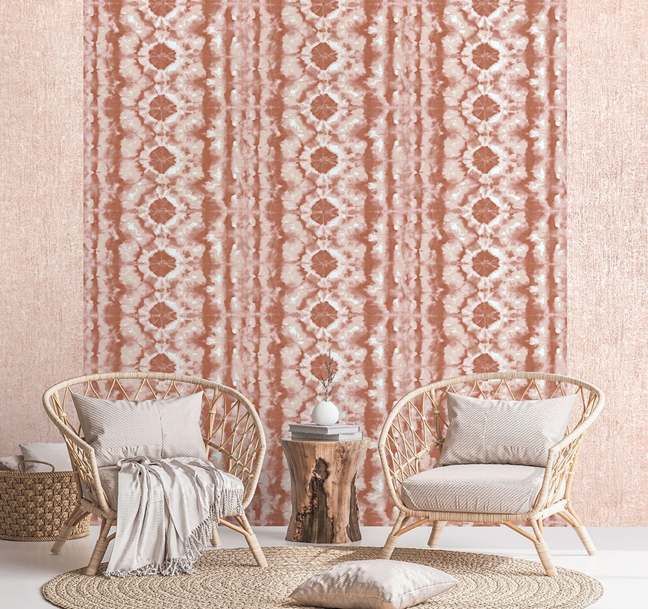 Batik Crafted Wallpaper - Brick Red - Hohenberger - 26792 - Premier Wallcovering