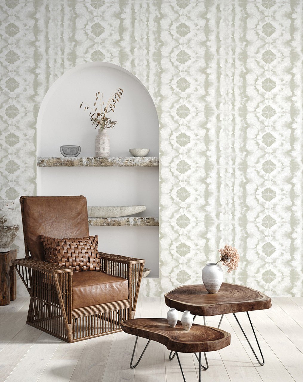 Batik Crafted Wallpaper - Taupe/ Grey - Hohenberger - 26790 - Premier Wallcovering