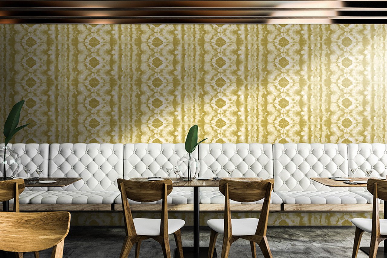 Batik Crafted Wallpaper - Green/ Gold - Hohenberger - 26789 - Premier Wallcovering