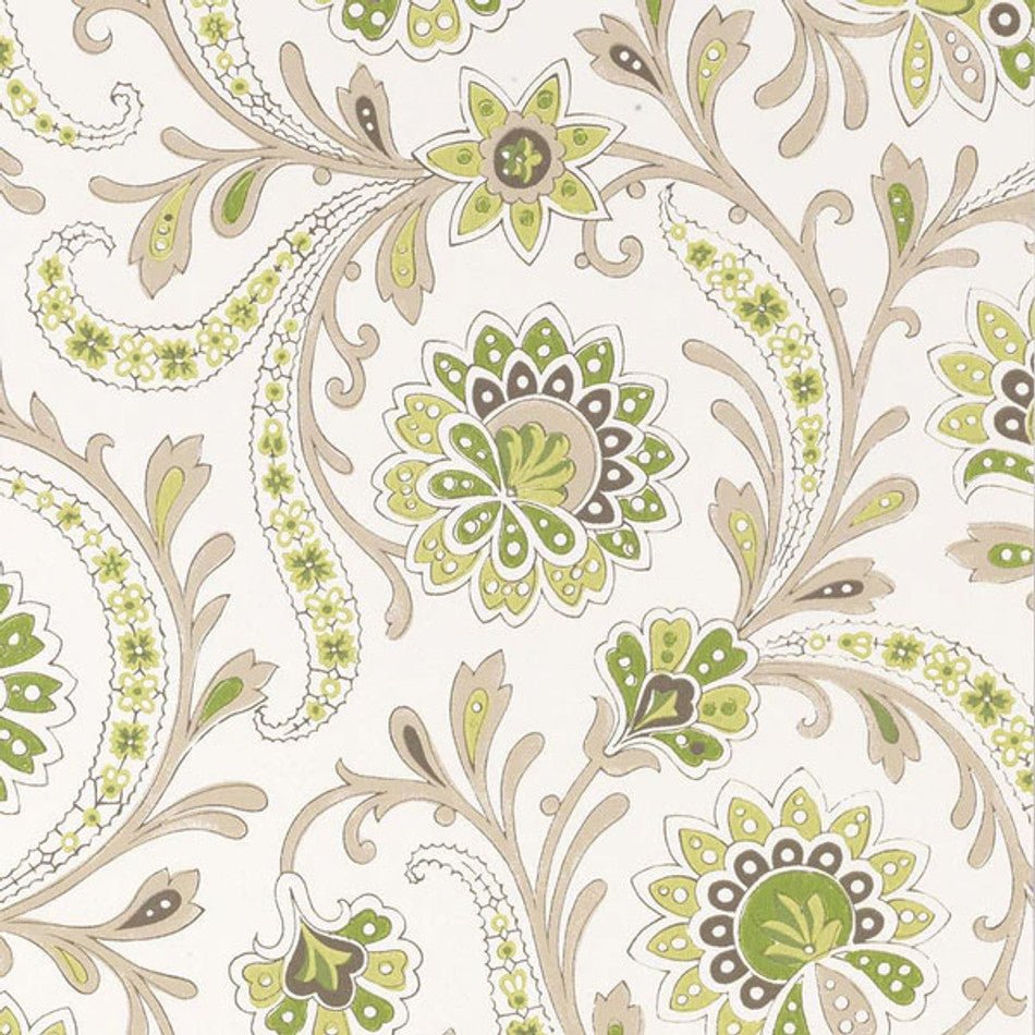 Baville Wallpaper - Green/Taupe - Nina Campbell - NCW4351-04 - Premier Wallcovering