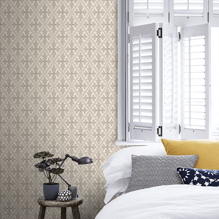 Bayham Abbey Wallpaper - Pale Grey and Stone - Little Greene - 0277BAPORTL - Premier Wallcovering