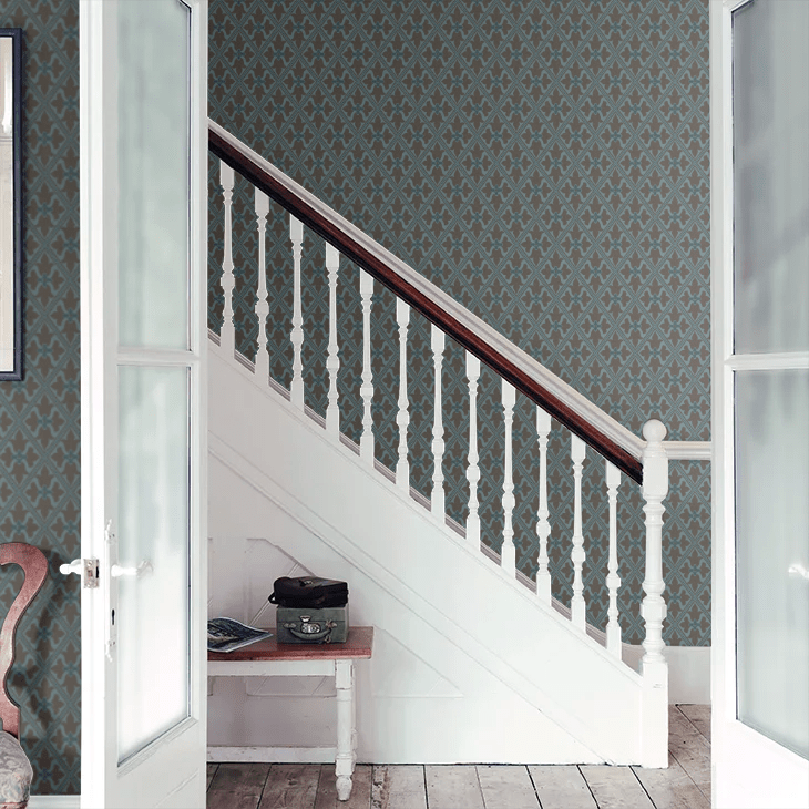 Bayham Abbey Wallpaper - Blue - Little Greene - 0277BACELES - Premier Wallcovering
