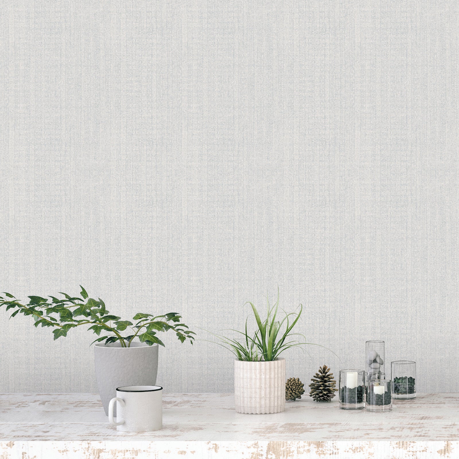 Bazaar African Weave Wallpaper - Grey - Galerie - G78324 - Premier Wallcovering