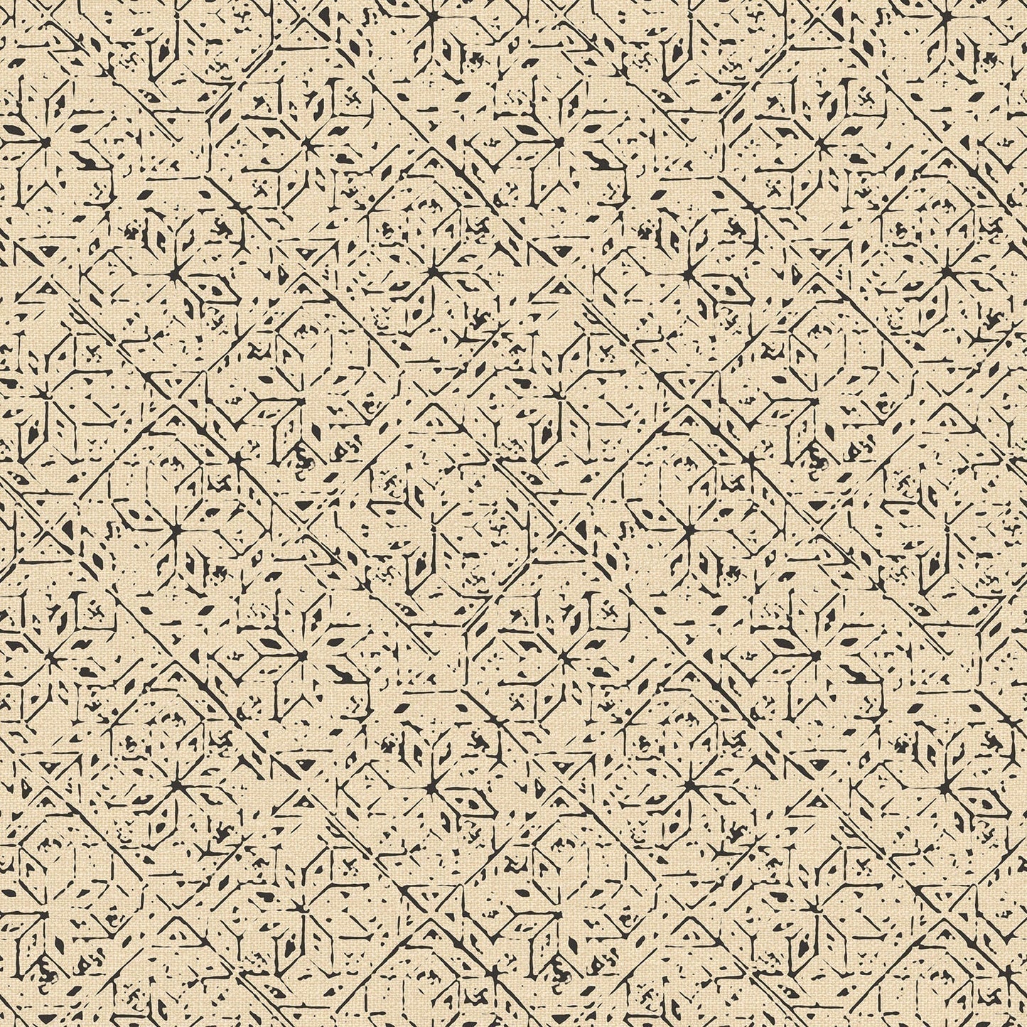 Bazaar Geo Tile Wallpaper - Black / Cream - Galerie - G78335 - Premier Wallcovering
