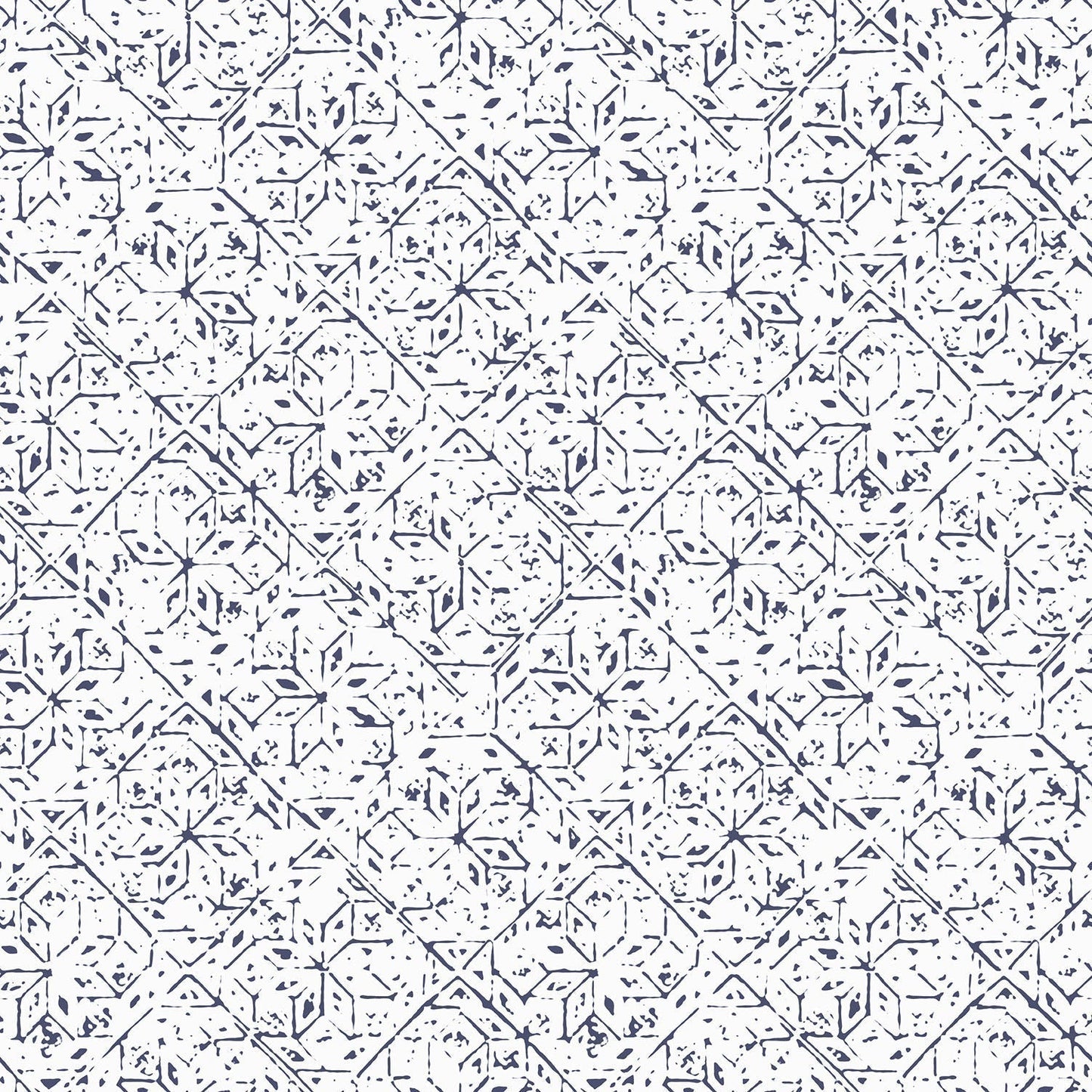 Bazaar Geo Tile Wallpaper - Navy / White - Galerie - G78337 - Premier Wallcovering