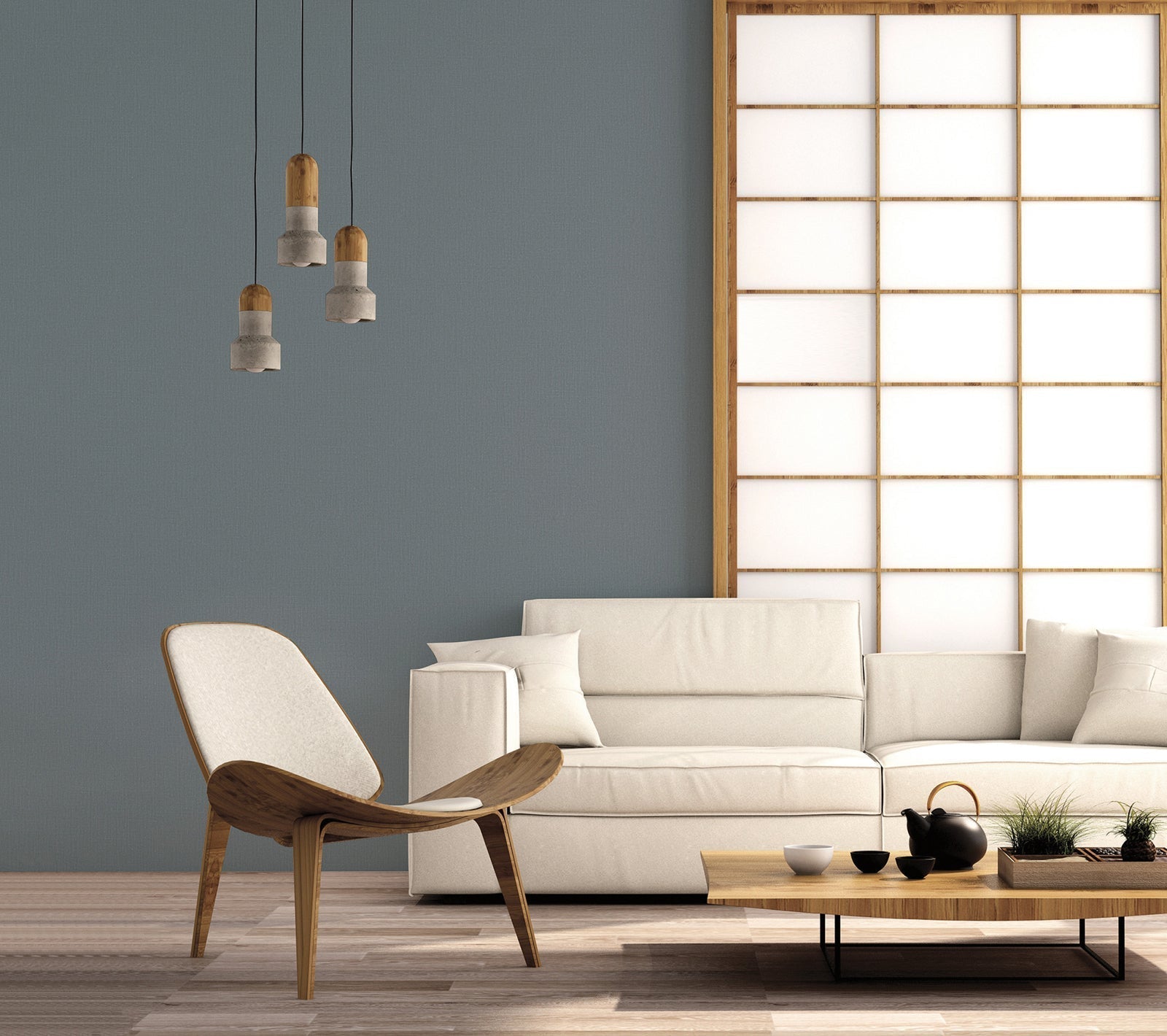 Bazaar Pearlescent Weave Wallpaper - Denim Blue - Galerie - G78308 - Premier Wallcovering