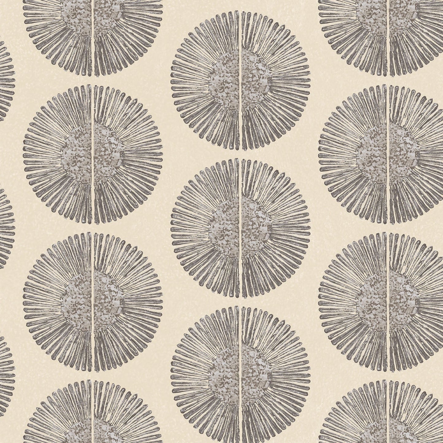 Bazaar Tribal Circles Wallpaper - Sand / Black - Galerie - G78329 - Premier Wallcovering