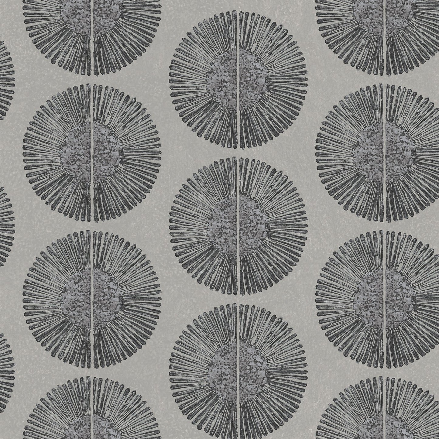 Bazaar Tribal Circles Wallpaper - Beige / Black - Galerie - G78330 - Premier Wallcovering