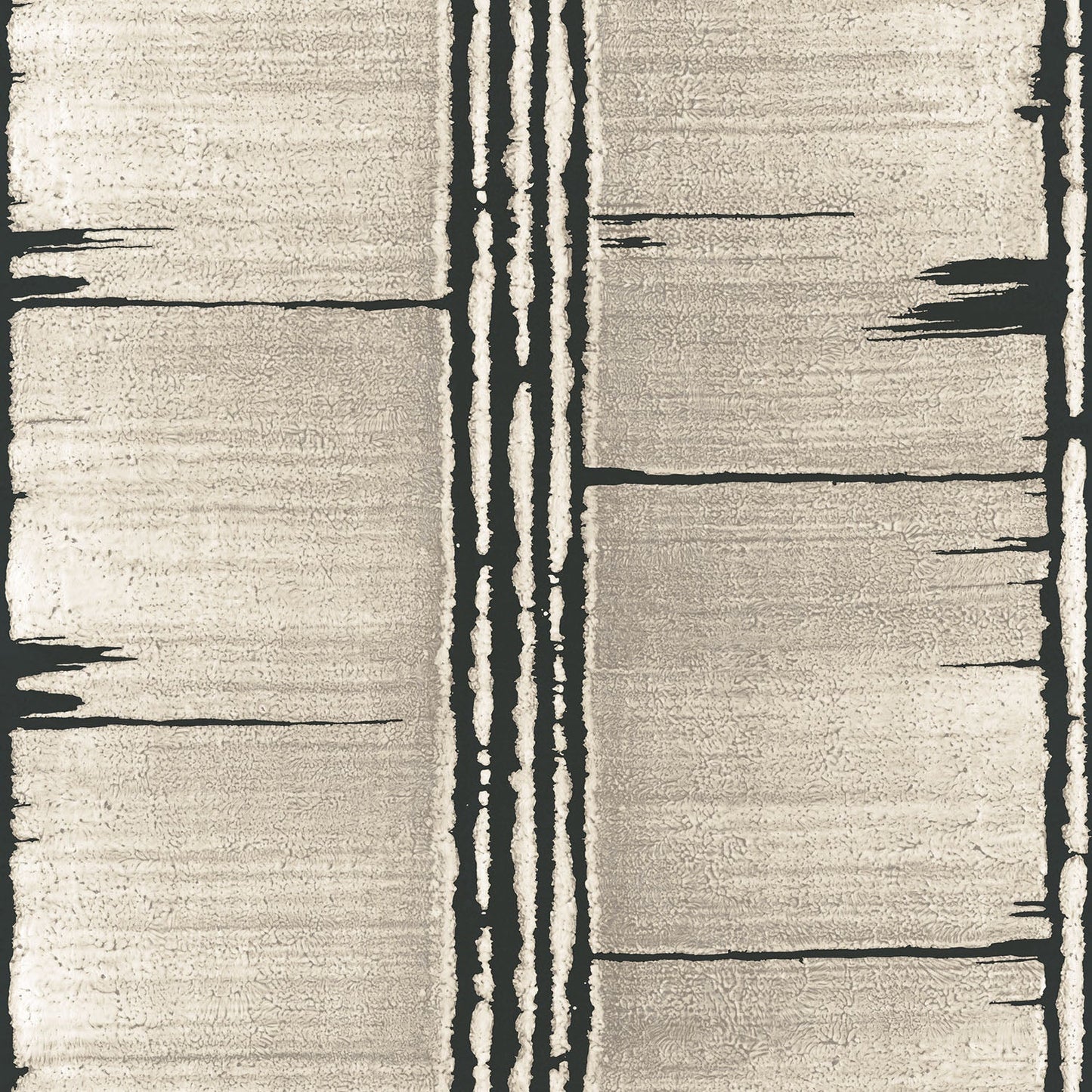 Bazaar Tribal Panels Wallpaper - Neutral / Black - Galerie - G78285 - Premier Wallcovering