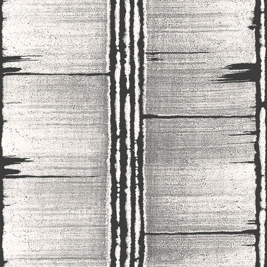 Bazaar Tribal Panels Wallpaper - Grey / Black - Galerie - G78283 - Premier Wallcovering