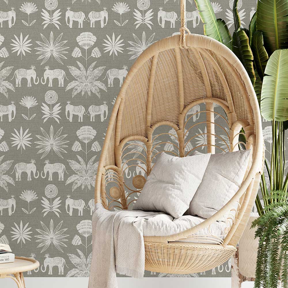 Bazaar Wallpaper - Dove Grey - A Street Prints - FD26437 - Premier Wallcovering