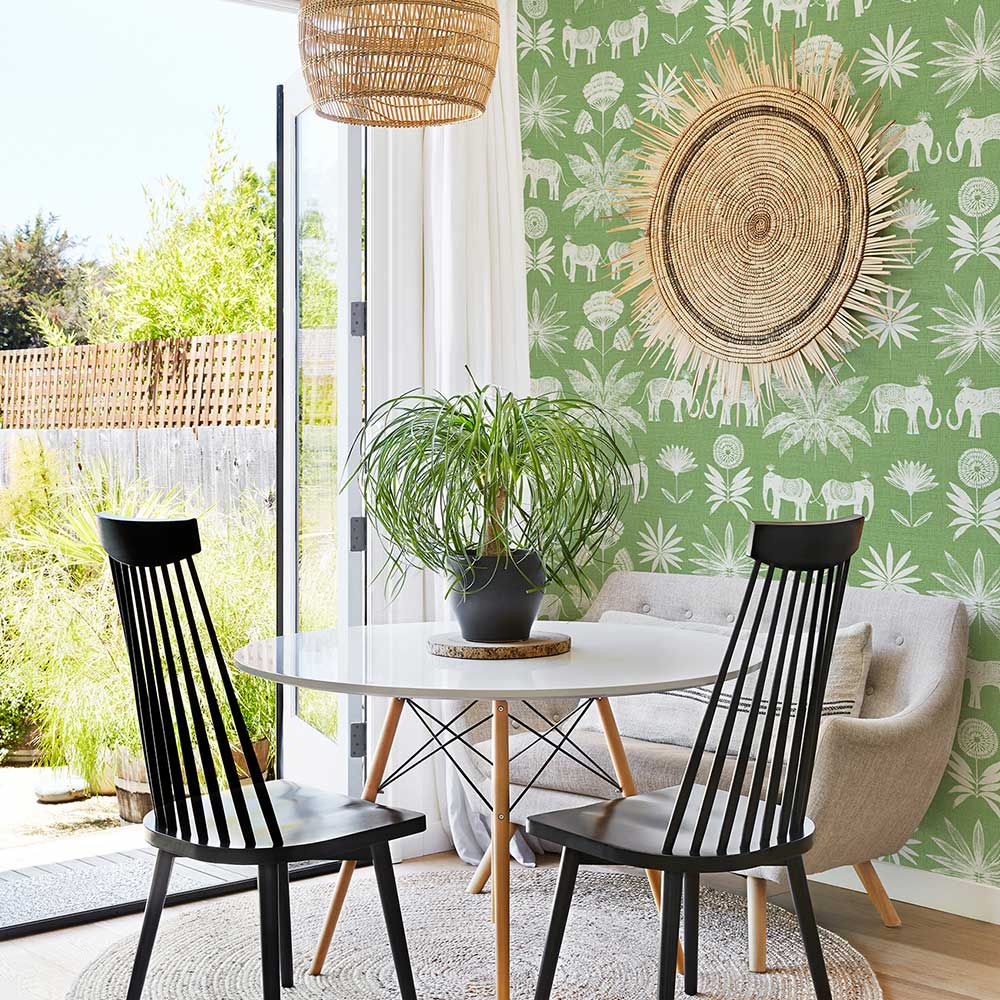 Bazaar Wallpaper - Green - A Street Prints - FD26435 - Premier Wallcovering