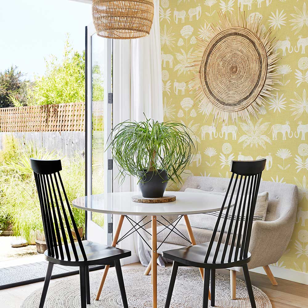 Bazaar Wallpaper - Yellow - A Street Prints - FD26434 - Premier Wallcovering