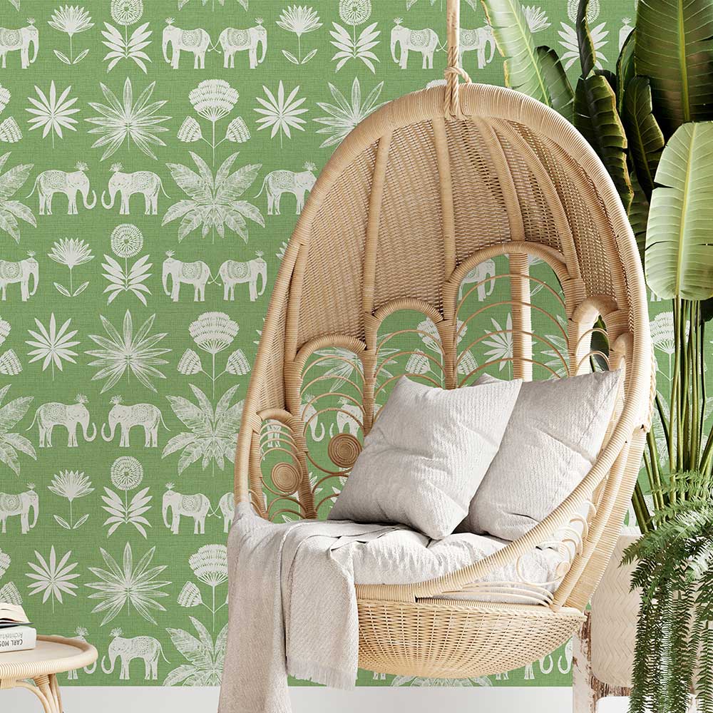 Bazaar Wallpaper - Green - A Street Prints - FD26435 - Premier Wallcovering