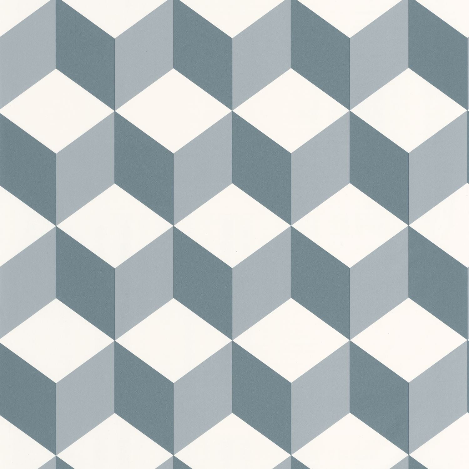 Be Happy Wallpaper - Bleu Canard - Caselio - 103326069 - Premier Wallcovering