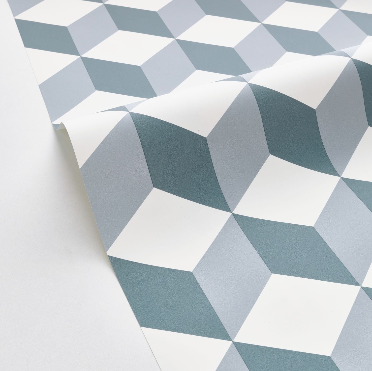 Be Happy Wallpaper - Bleu Canard - Caselio - 103326069 - Premier Wallcovering