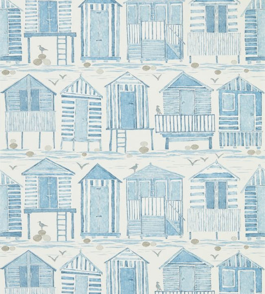 Beach Huts Wallpaper - Marine - DCOA216560 - Sanderson - Premier Wallcovering