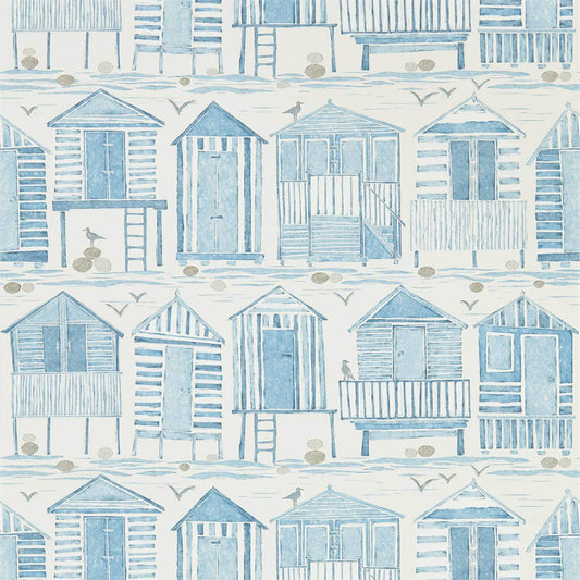 Beach Huts Wallpaper - Marine - Sanderson - DCOA216560 - Premier Wallcovering