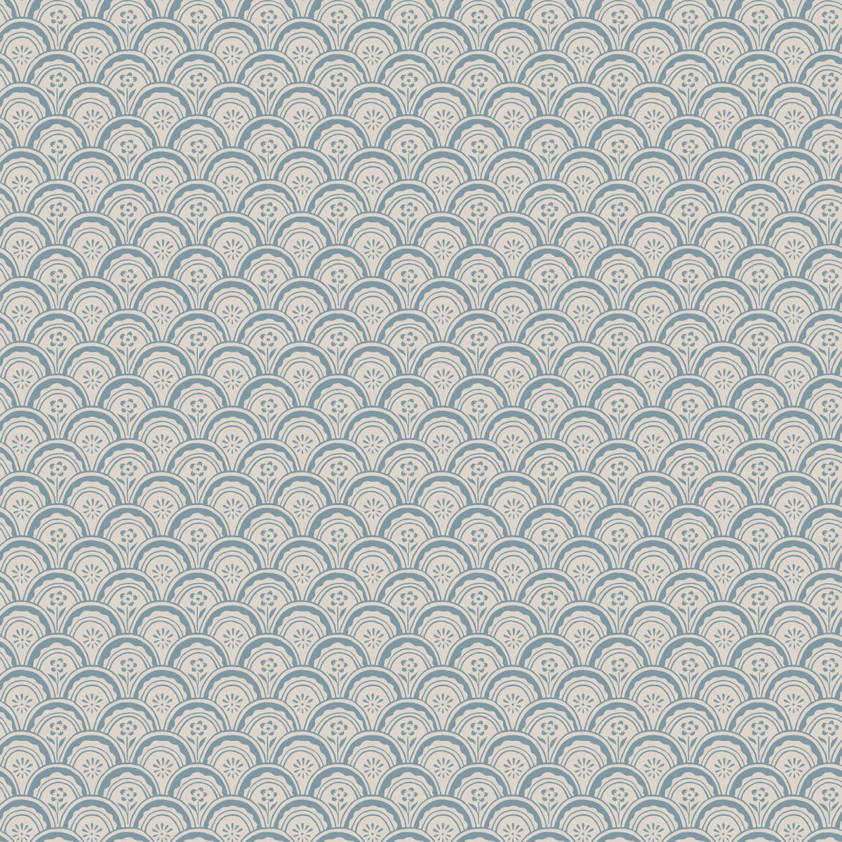 Beata Wallpaper - Misty Blue - Sandberg - S10235 - Premier Wallcovering
