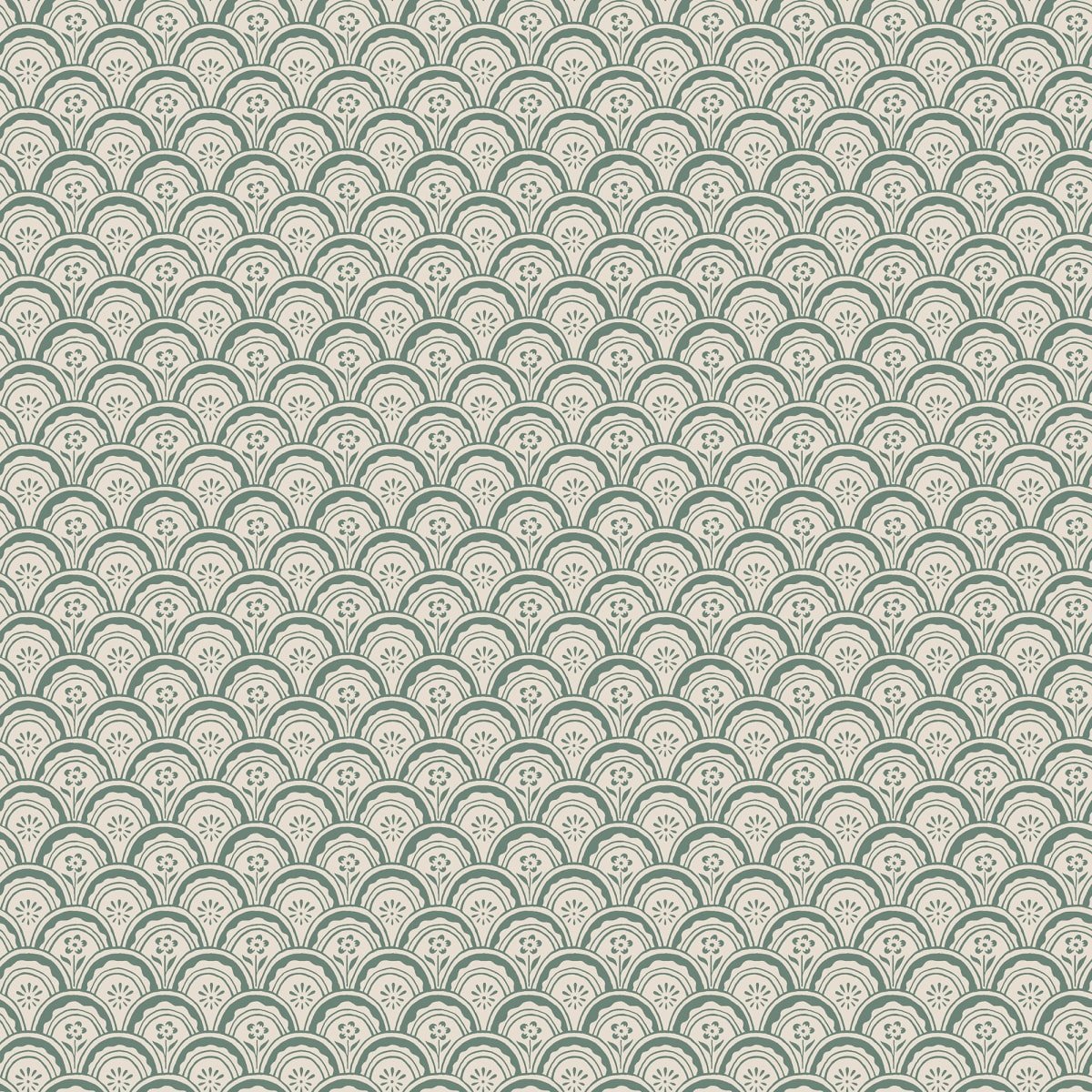 Beata Wallpaper - Moss Green - Sandberg - S10236 - Premier Wallcovering