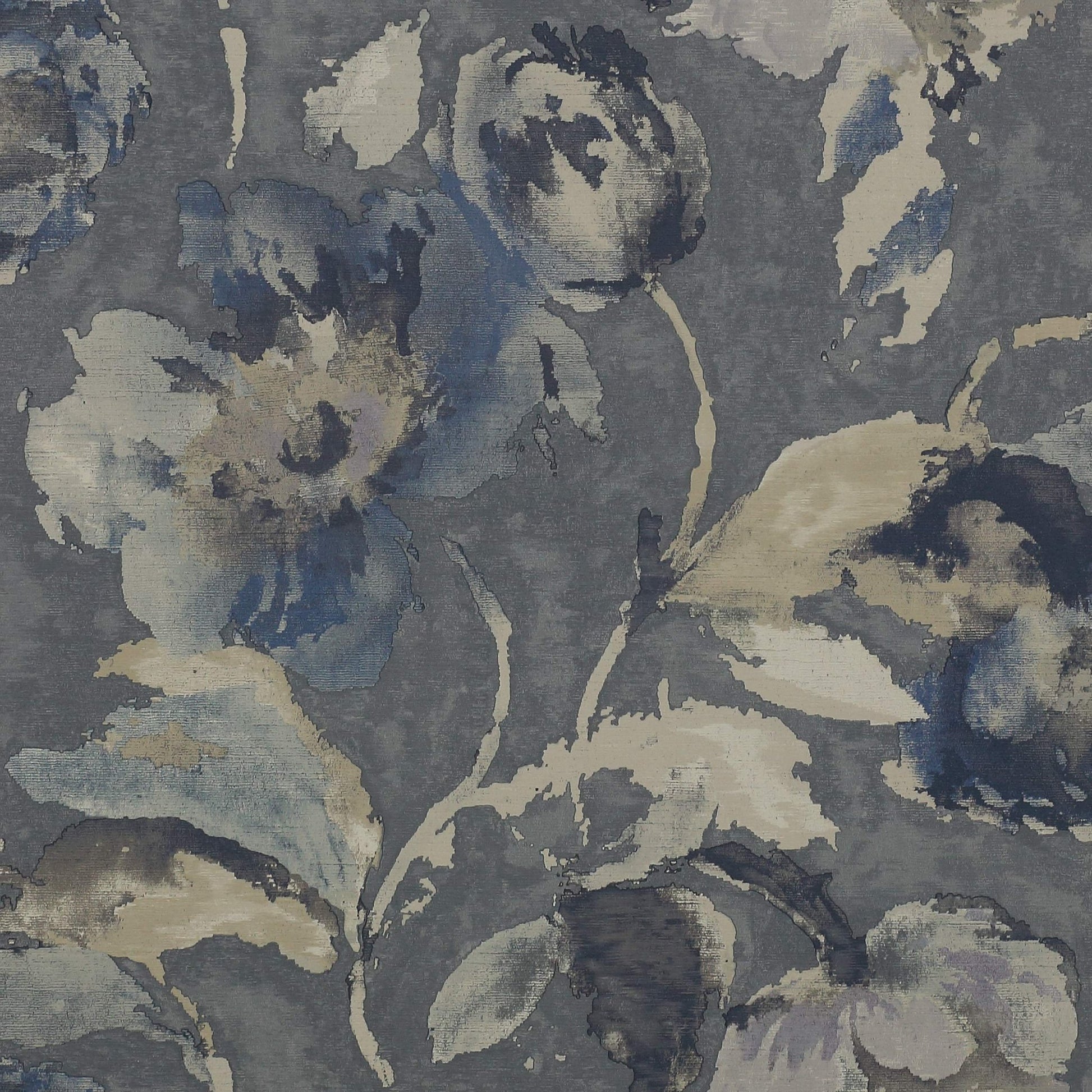 Beatrice Wallpaper - Steel/Blue - J162W - 02 - Jane Churchill - Premier Wallcovering