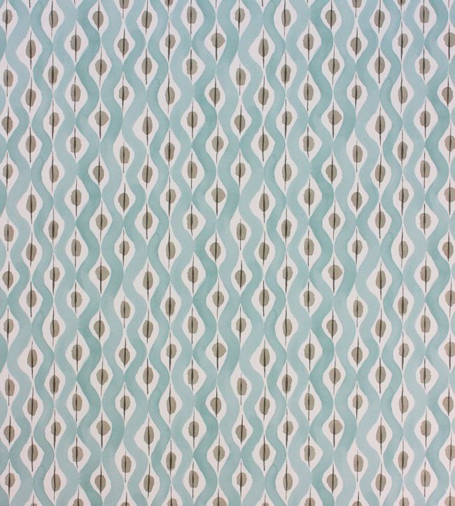 Beau Rivage Wallpaper - Duck Egg/Taupe - Nina Campbell - NCW4301 - 01 - Premier Wallcovering