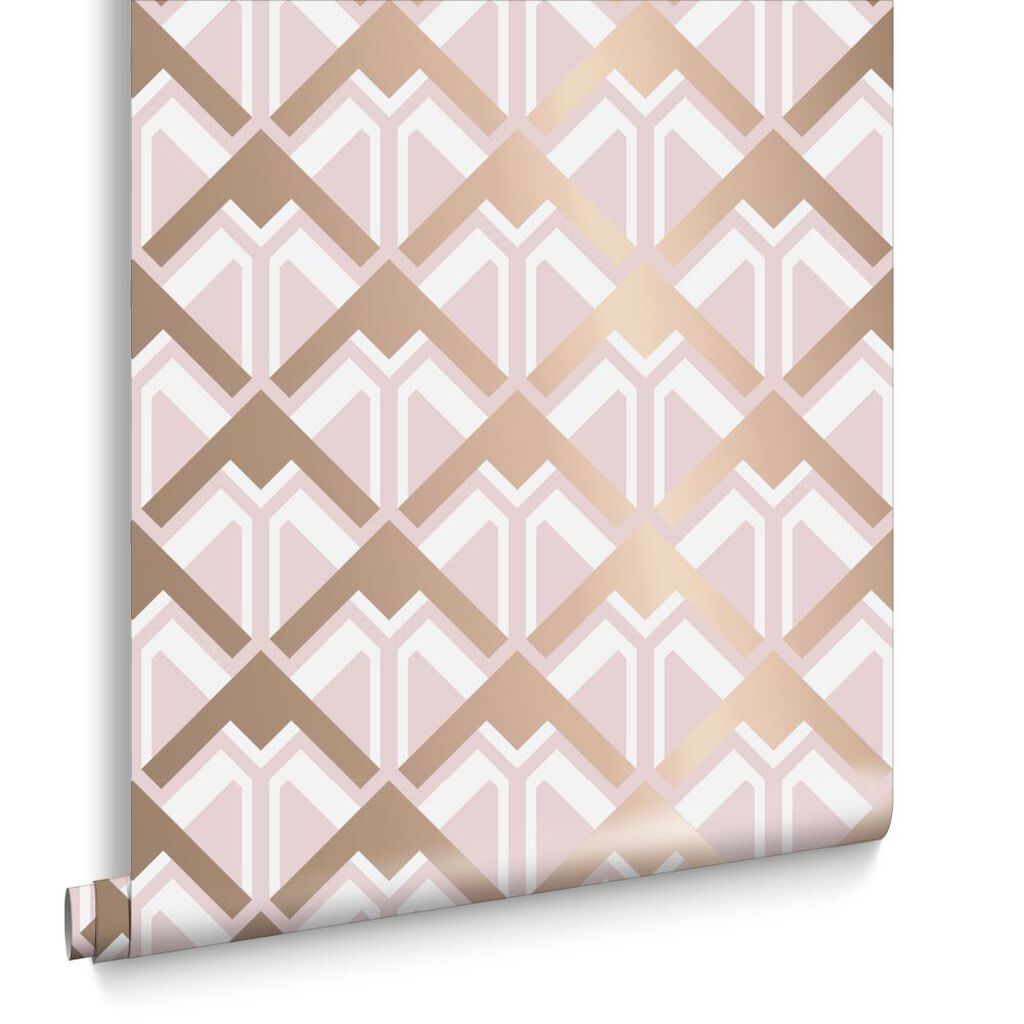 Beau Wallpaper - Pink Rose Gold - Graham & Brown - 105582 - Premier Wallcovering