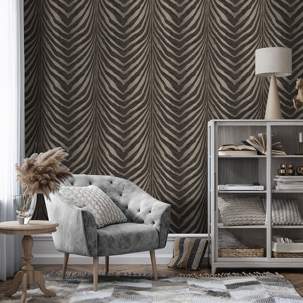 Beauford Wallpaper - Mocha - Timothy Wilman - TW2490 - Premier Wallcovering