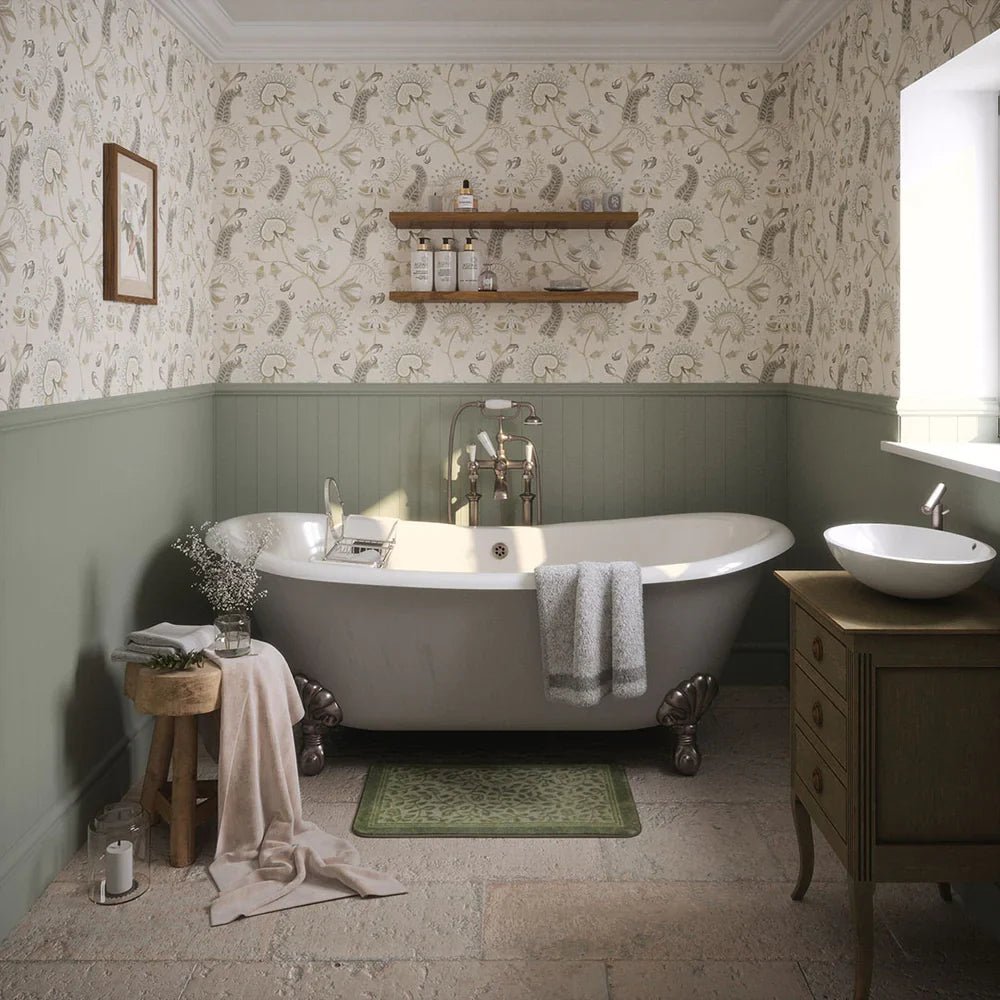 Beaumont Wallpaper - Soft Neutrals on Ecru - LAN100107 - Lucie Annabel - Premier Wallcovering
