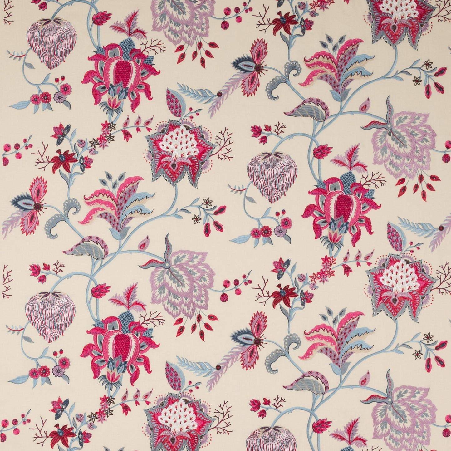 Beauregard Fabric - Rouge/Nattier - Manuel Canovas - 04709/01 - Premier Wallcovering