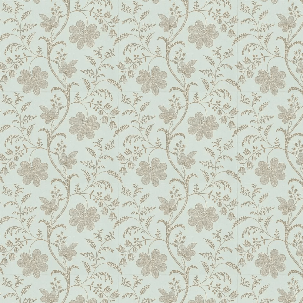 Bedford Square Wallpaper - Duck Egg / Gold - Little Greene - 0273BELARIM - Premier Wallcovering