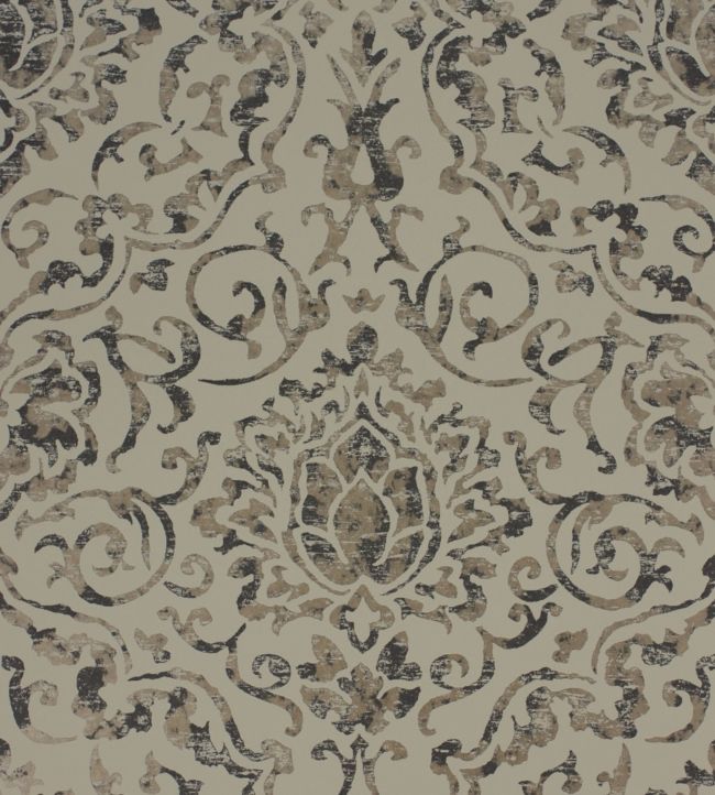 Belem Wallpaper - Chocolate/Gold - Nina Campbell - NCW4201 - 01 - Premier Wallcovering